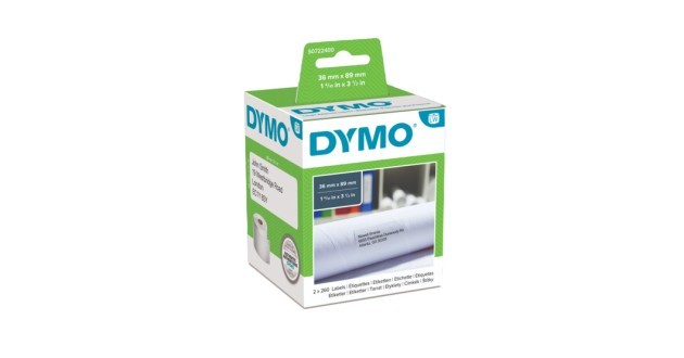 DYMO Adressen, weiß, permanent haftend, 2 x 260 Etiketten