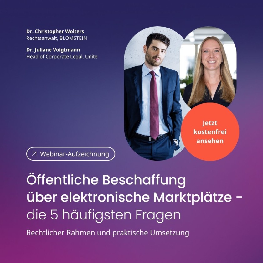 Öffentlicher Einkauf über elektronische Marktplätze – die 5 häufigsten Fragen