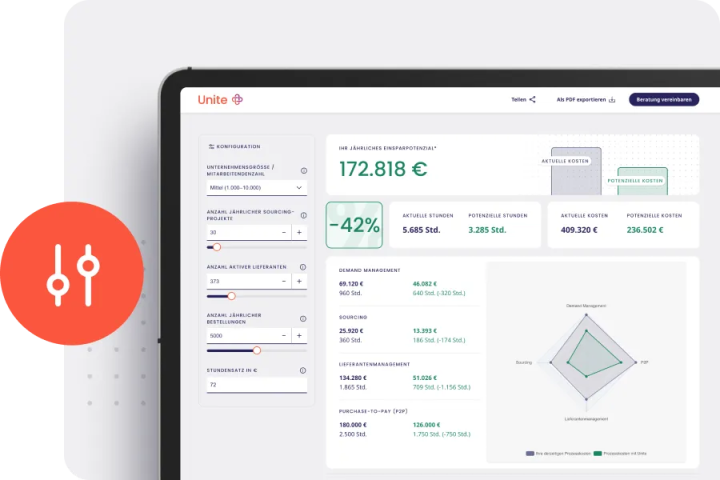 Vorschau der Ergebnisse des Einspar-Rechners