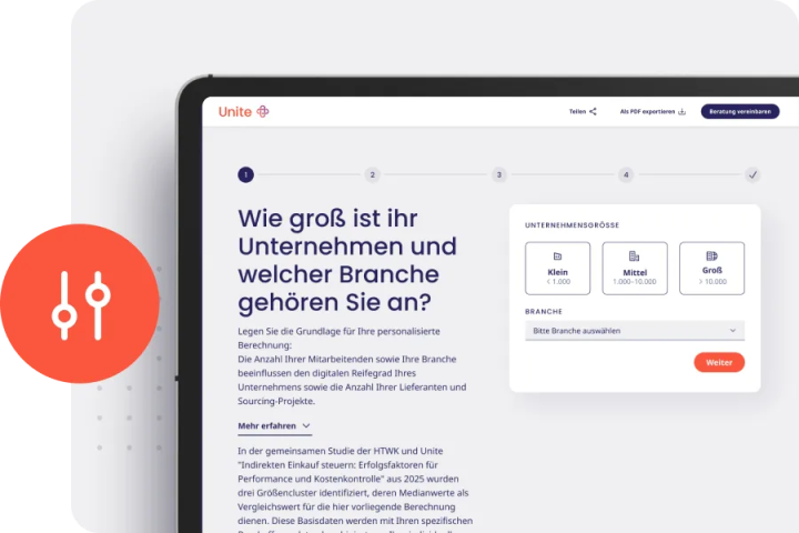 Abbildung der Oberfläche des Einspar-Rechners