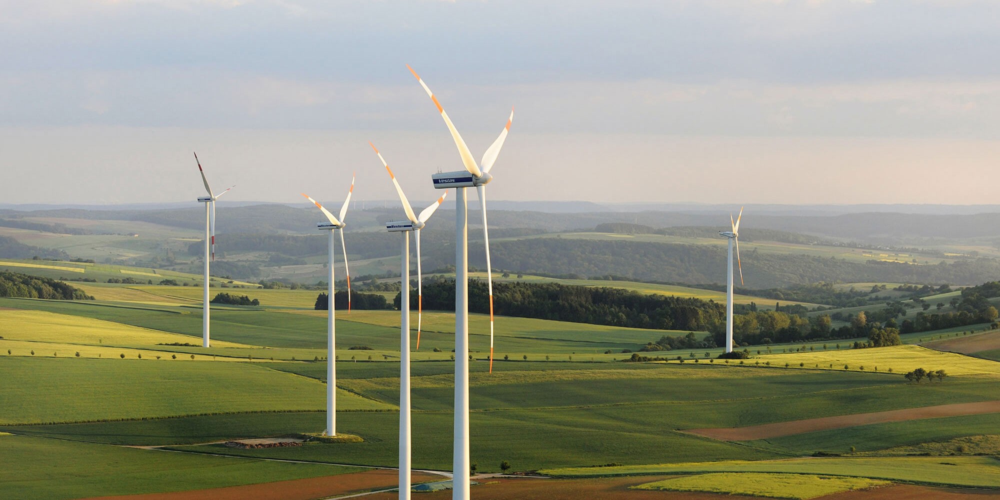 Windmolenpark van EnBW in Eisenach in Duitsland 