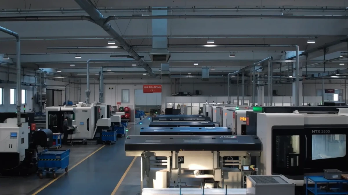 Gimatic warehouse at night