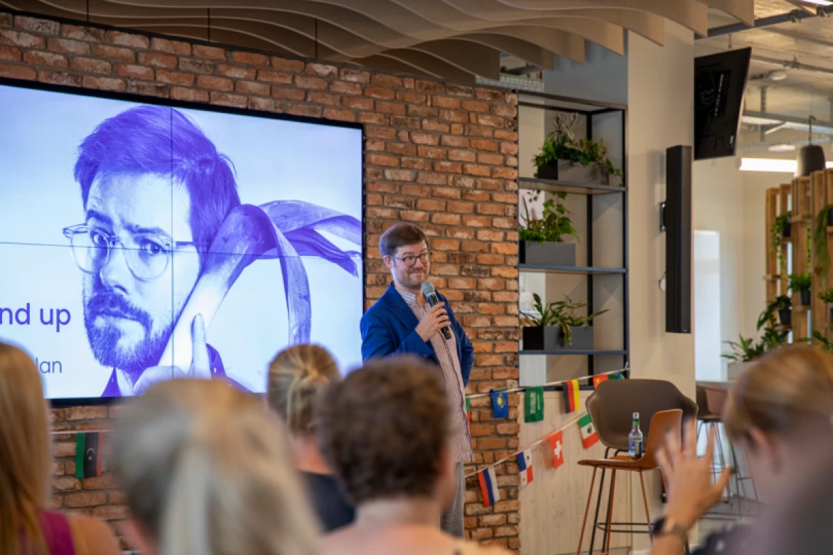 Unitees enjoy a stand-up comic show on DEI Day 2025