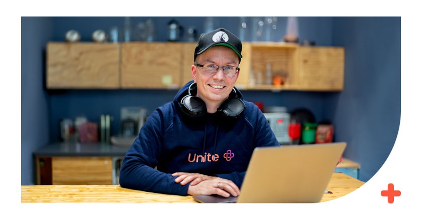 Sven, product owner, at work at Unite