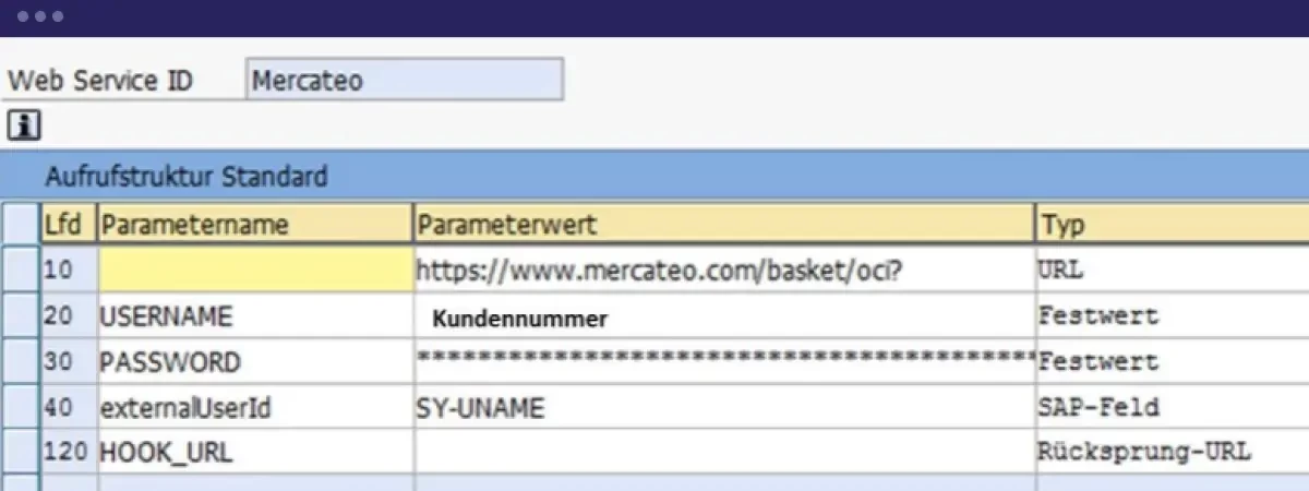 Screenshot als Beispiel aus SAP