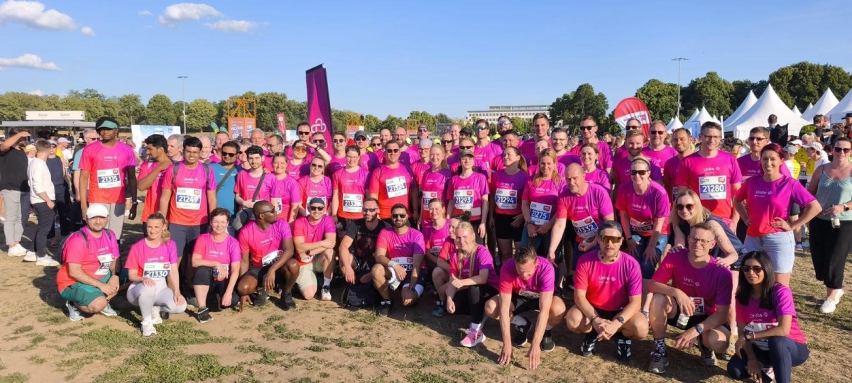 Unite's finishers at the Leipzig company run